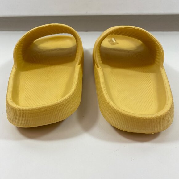 Unisex Yellow Slide Sandals Non-Slip Shower Open Toe Lightweight Shoes Size 12 - Picture 6 of 8
